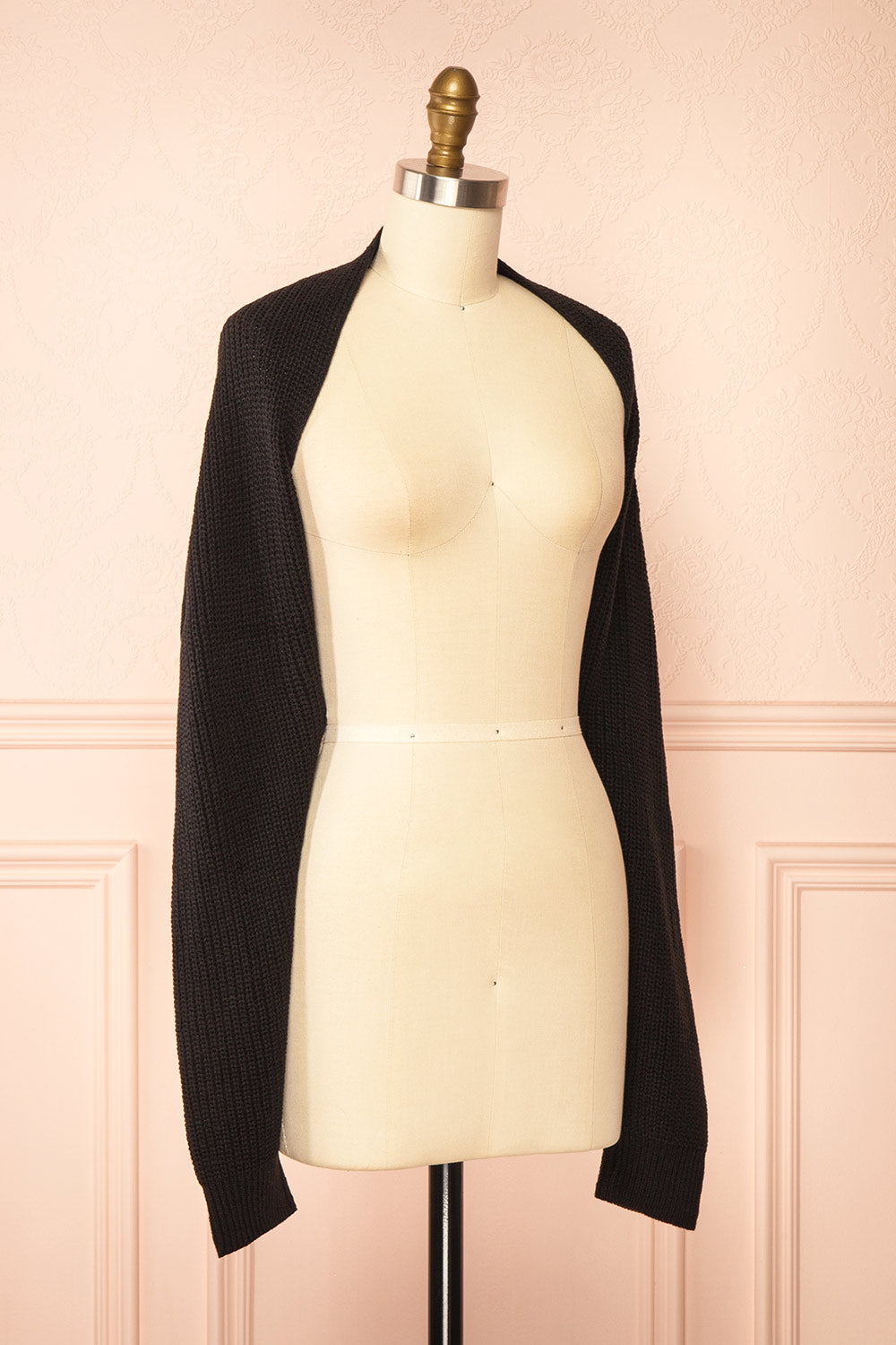 Vedia Black Knitted Bolero | Boutique 1861 side view