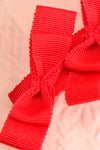 Venti Red Ribbon Hair Clip | Boutique 1861 close-up
