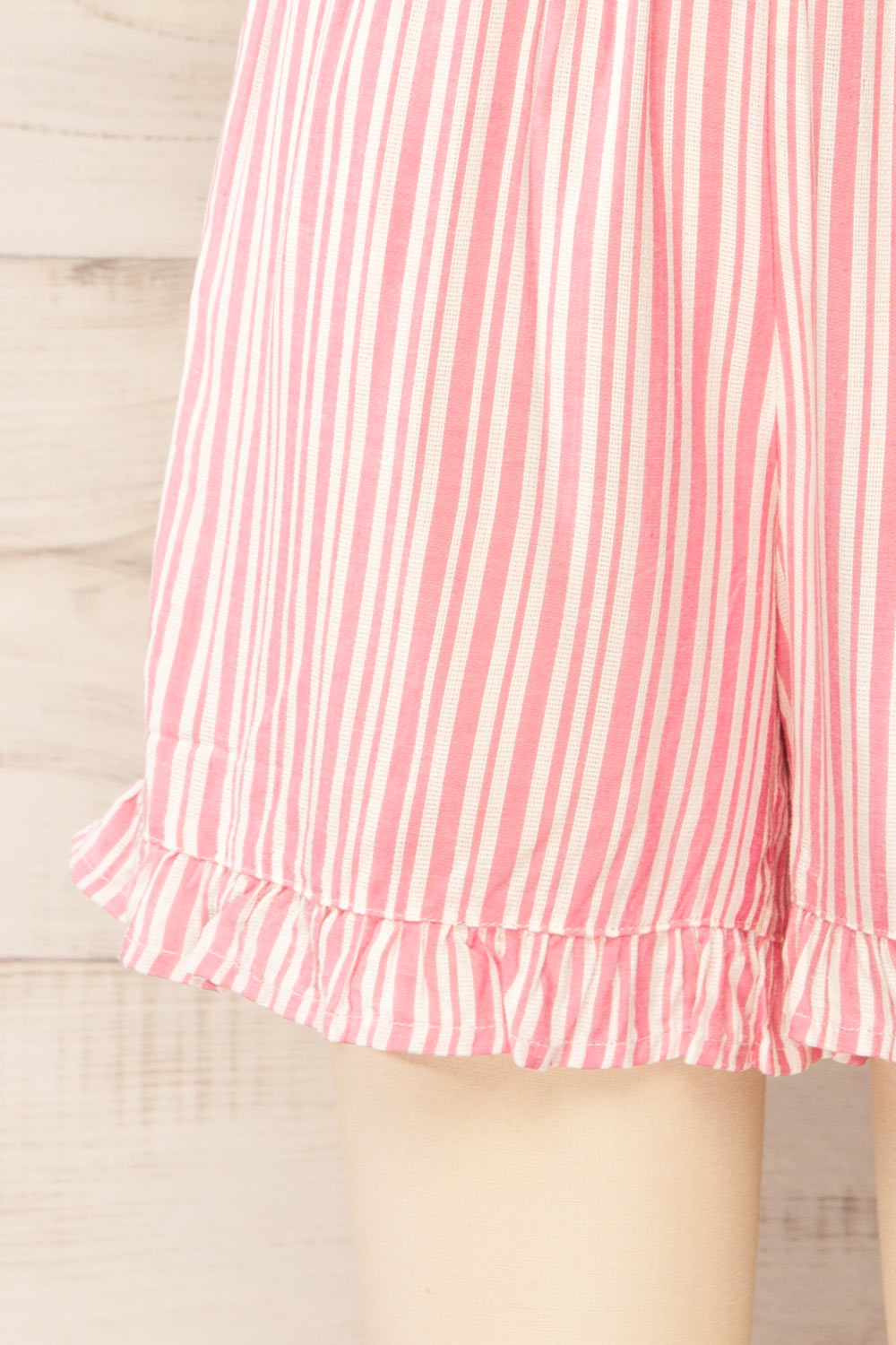 Ventura Pink & White Pinstripe Shorts | La petite garçonne  bottom