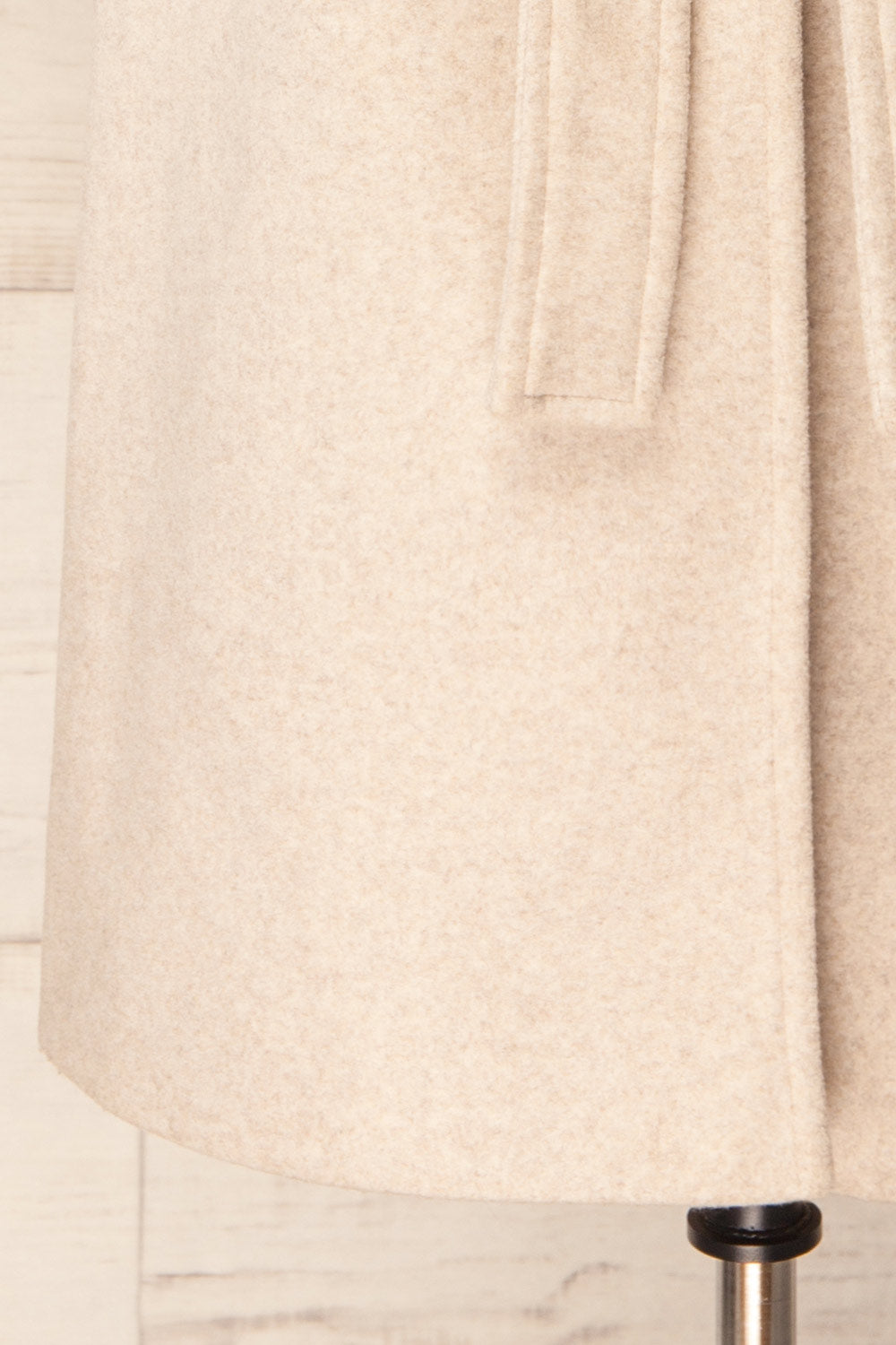 Veracruz Beige Coat with Faux Fur Collar | La petite garçonne bottom 