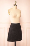 Veranne Black Short A-Line Tweed Skirt| Boutique 1861  side view