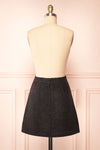 Veranne Black Short A-Line Tweed Skirt| Boutique 1861  back view