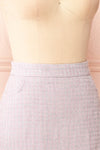 Veranne Lilac Short A-Line Tweed Skirt | Boutique 1861 side close-up