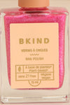 Britney Glittery Pink Nail Polish by BKIND | Maison garçonne close-up