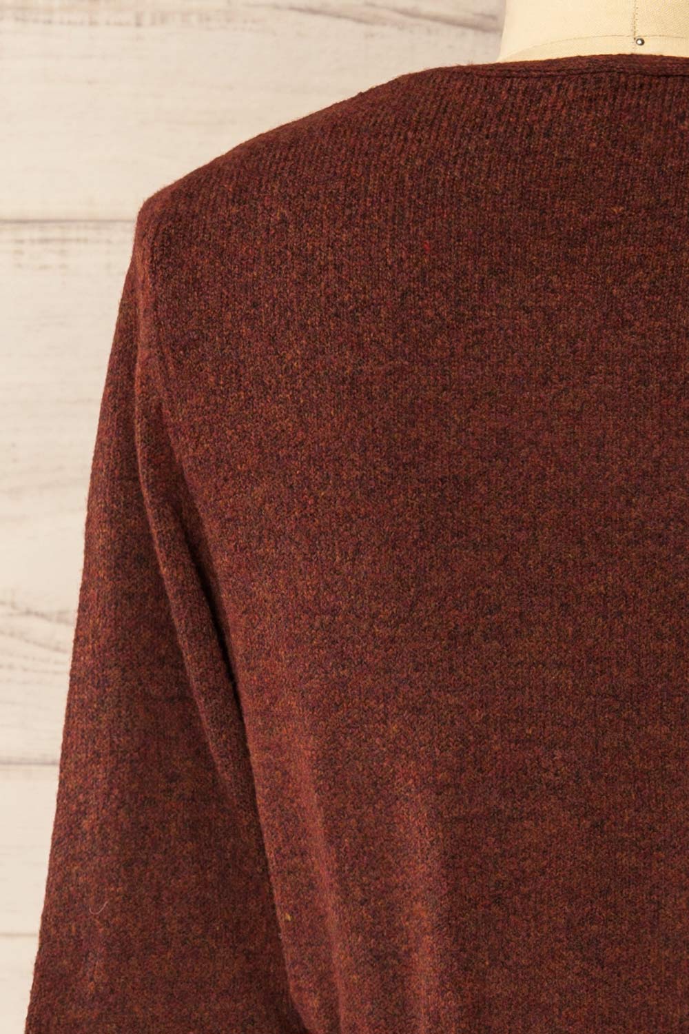 Verone Rust Criss Cross Knit Top | La petite garçonne back 