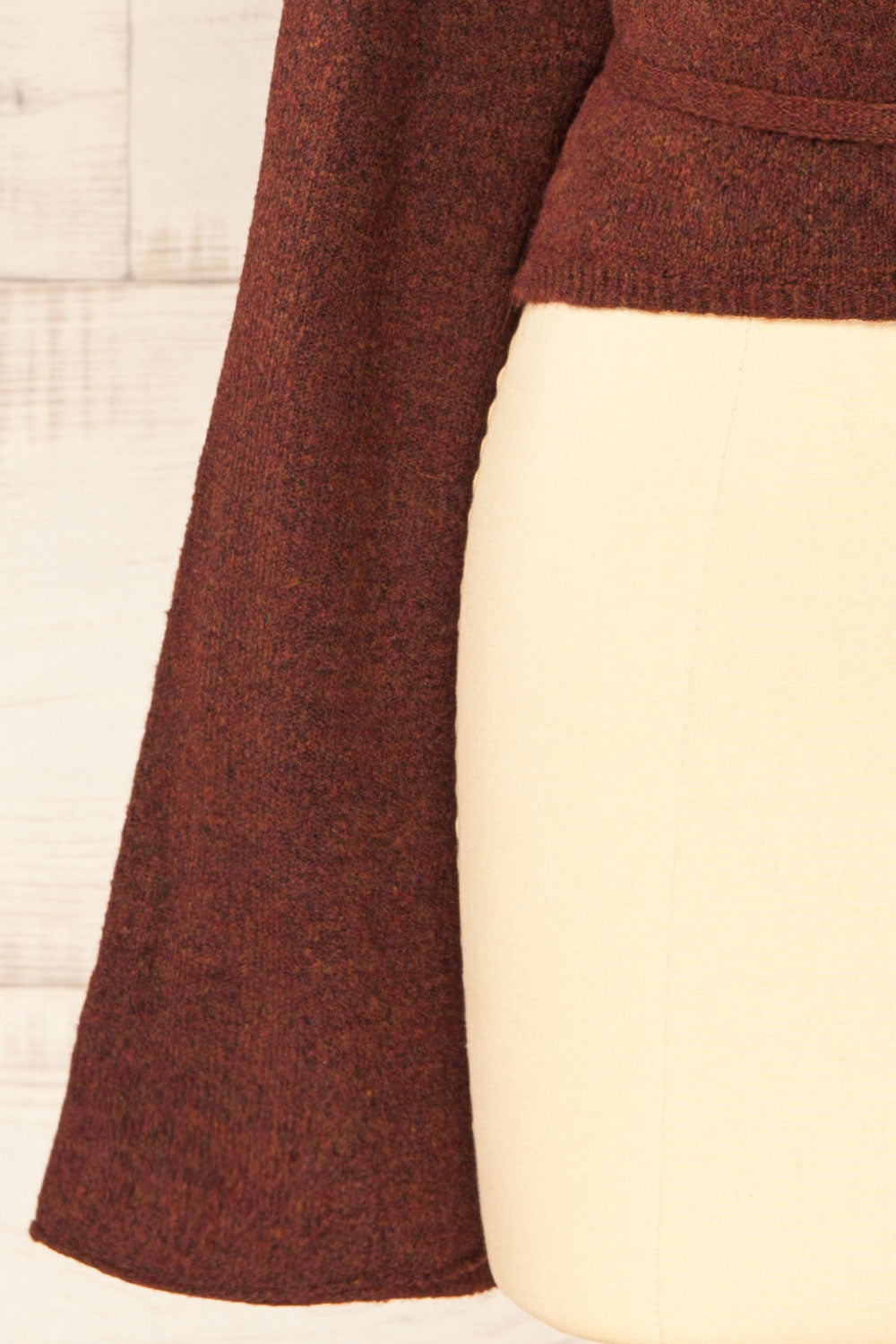 Verone Rust Criss Cross Knit Top | La petite garçonne sleeve 