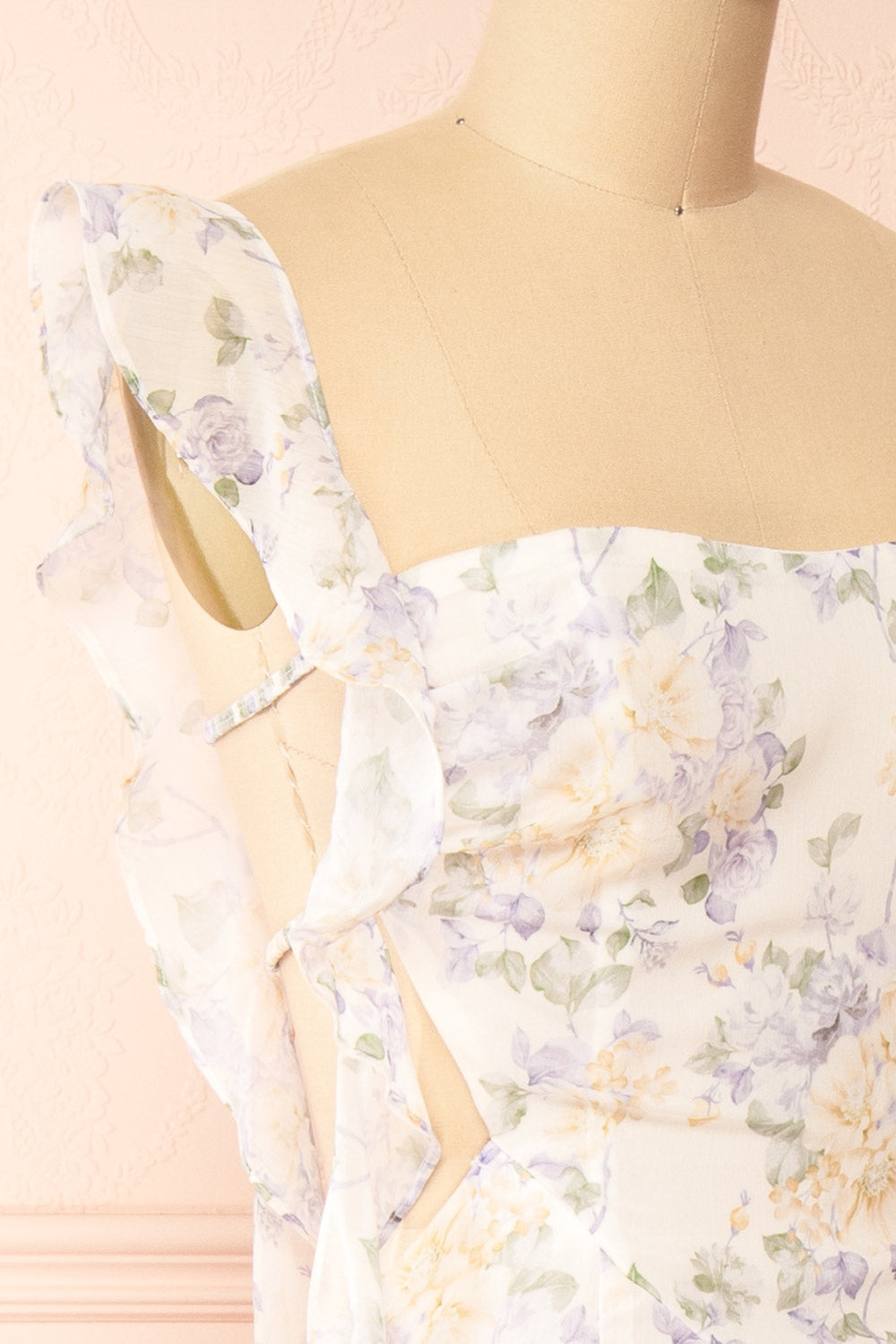 Veronica Floral Maxi Dress w/ Open Back | Boutique 1861 side