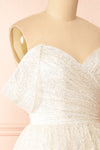 Vestra Ivory Glittery Midi A-Line Dress | Boutique 1861 side