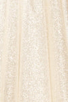 Vestra Ivory Glittery Midi A-Line Dress | Boutique 1861 fabric