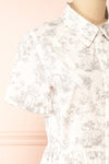 Victoire Midi Shirt Dress w/ Antique Floral Pattern | Boutique 1861 side