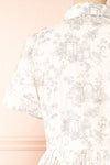 Victoire Midi Shirt Dress w/ Antique Floral Pattern | Boutique 1861 back