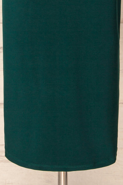 Victorya Green Strapless Fitted Midi Dress | La petite garçonne bottom
