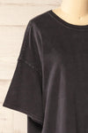 Viedma Black Oversized Faded Look T-Shirt | La petite garçonne side close-up