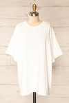 Viedma White Oversized Faded Look T-Shirt | La petite garçonne front view