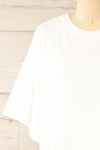 Viedma White Oversized Faded Look T-Shirt | La petite garçonne front close-up