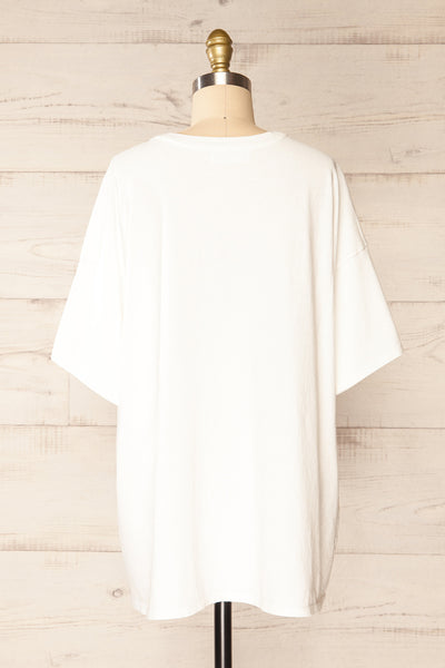 Viedma White Oversized Faded Look T-Shirt | La petite garçonne back view