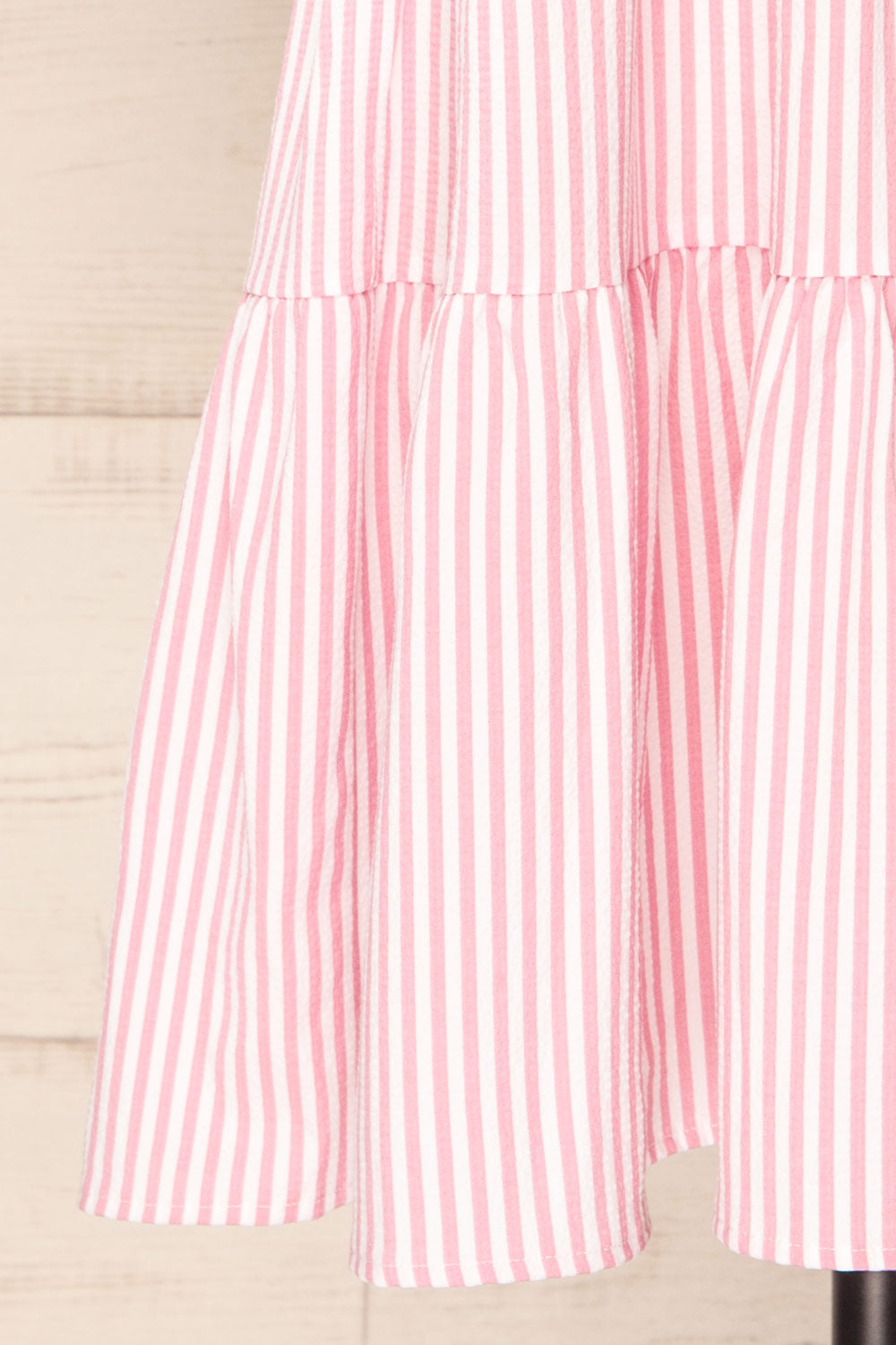 Vika Pink Striped Short Dress w/ Short Sleeves | La petite garçonne  bottom