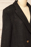Viltrum Black Tweed Blazer w/ Gold Buttons | La petite garçonne side