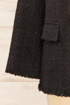 Viltrum Noir | Veston en Tweed avec Boutons Dorés