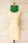 Vinales Green Soft Rib Knit Tube Scarf | La petite garçonne front  view
