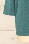 Vincennes Teal Round Collar 3/4 Sleeve Shirt | La petite garçonne bottom