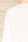 Vincennes White Round Collar 3/4 Sleeve Top | La petite garçonne back close-up