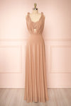 Violaine Beige Convertible Maxi Dress | Boutique 1861 front view