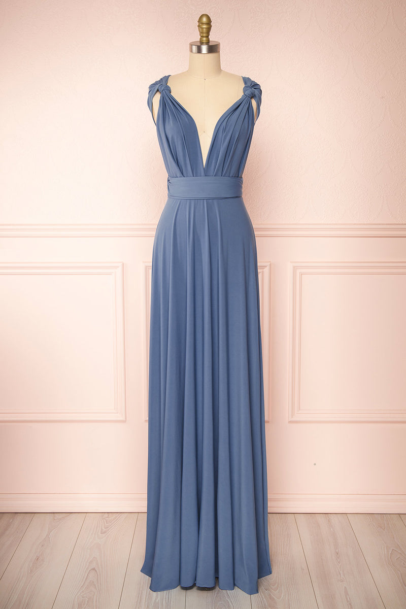blue infinity dress Violaine Convertible Maxi Australian bridal designer 90s Party Attire | Belt Size (refer to sizing instructions below):30 in a style or