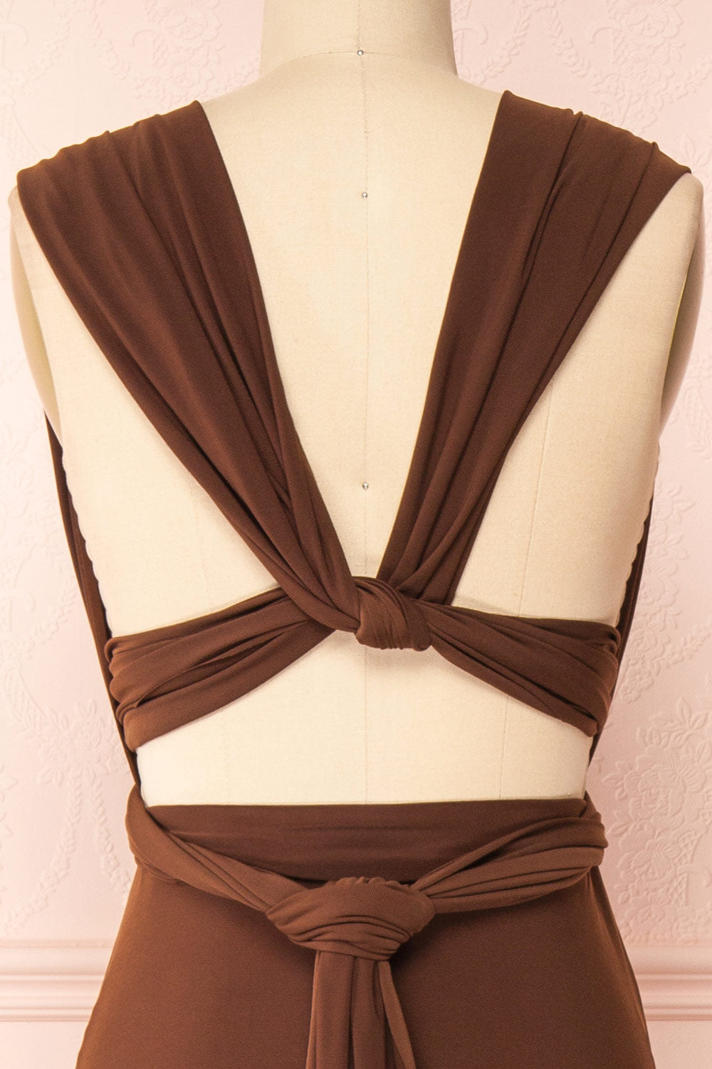 Violaine Brown Convertible Maxi Dress | Boutique 1861 back tube