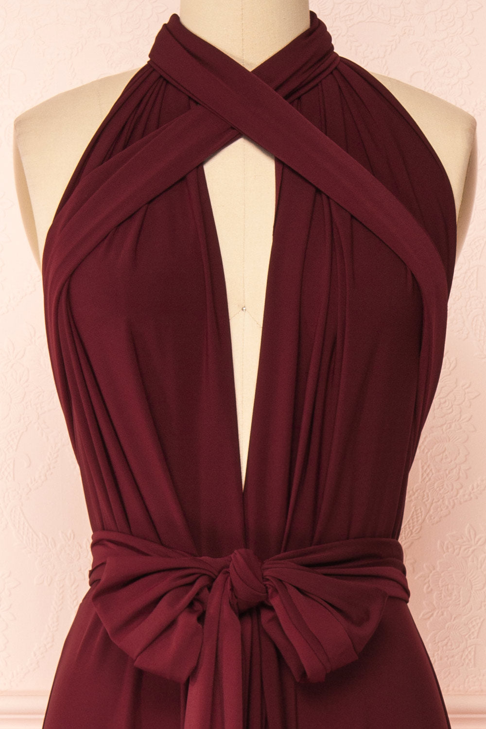 Violaine Burgundy | Convertible Maxi Dress