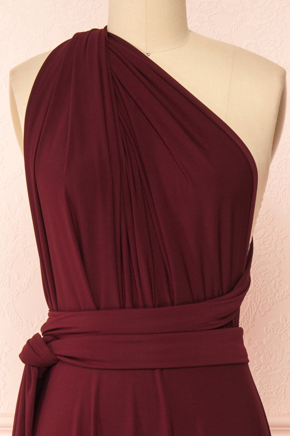 Violaine Burgundy | Convertible Maxi Dress