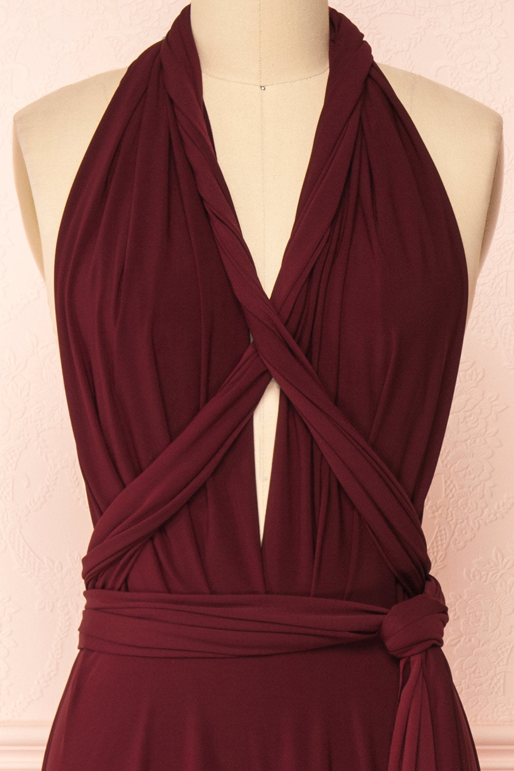 Violaine Burgundy | Convertible Maxi Dress