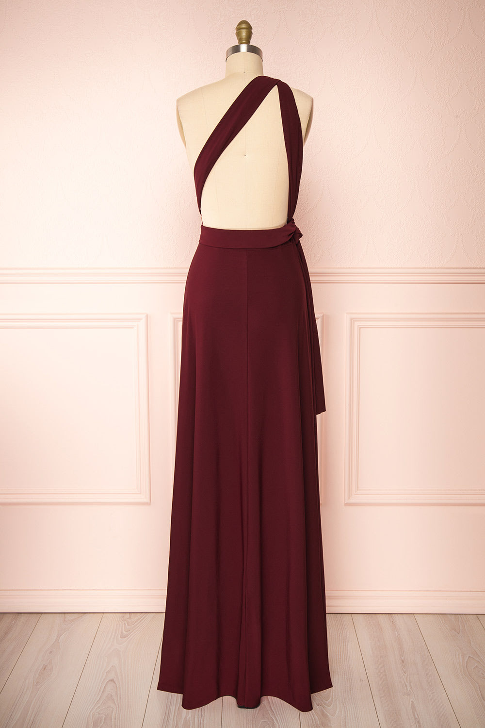 Violaine Burgundy | Convertible Maxi Dress