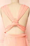 Violaine Coral Convertible Maxi Dress | Boutique 1861 back close-up