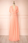 Violaine Coral Convertible Maxi Dress | Boutique 1861 front view
