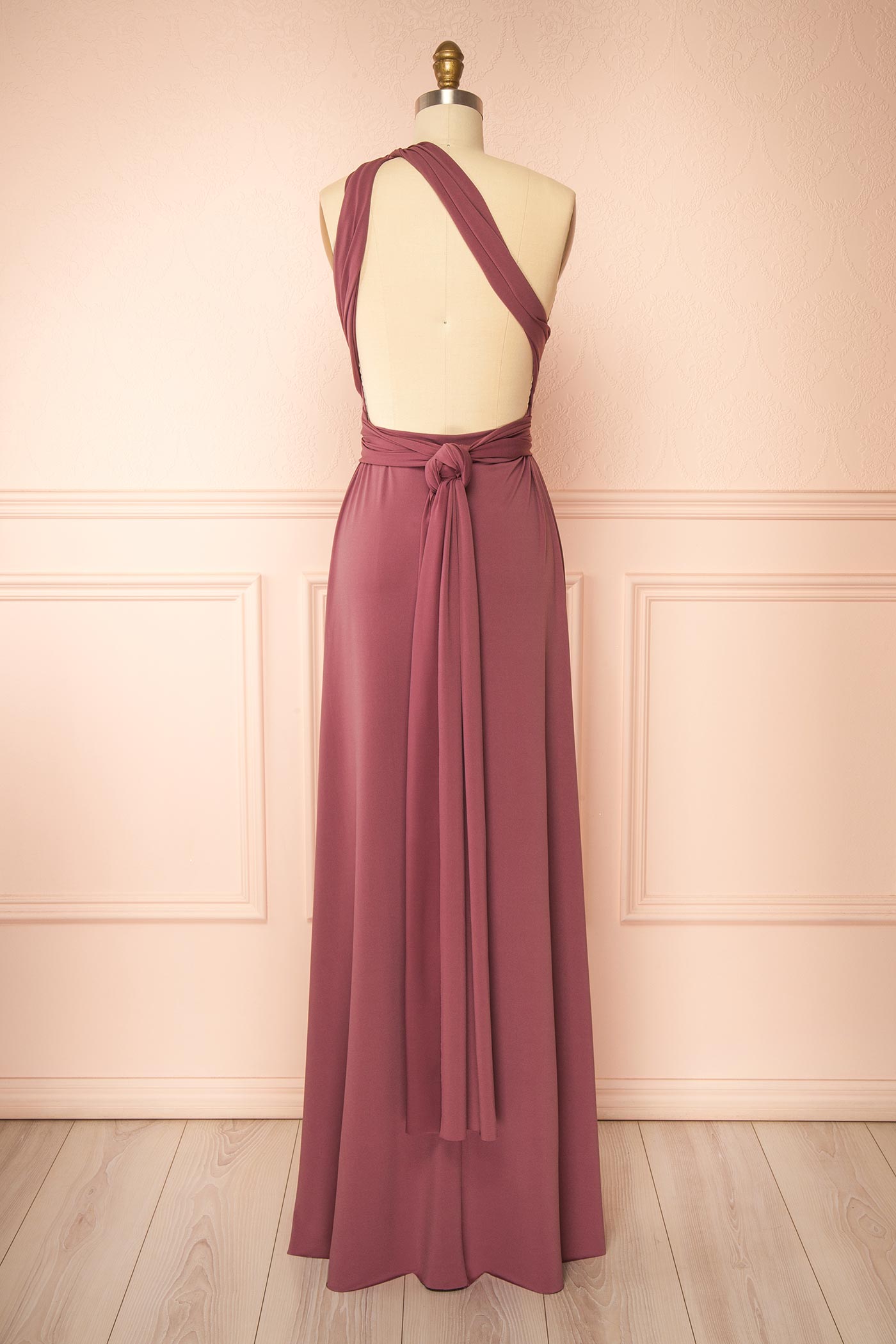 Violaine Mauve Foncé | Robe Longue Convertible