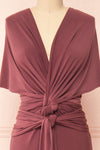 Violaine Dark Mauve Convertible Maxi Dress | Boutique 1861 front cover close-up