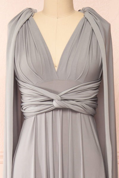 Violaine Grey Convertible Maxi Dress | Boutique 1861 front