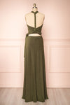 Violaine Khaki Convertible Maxi Dress | Boutique 1861 back view