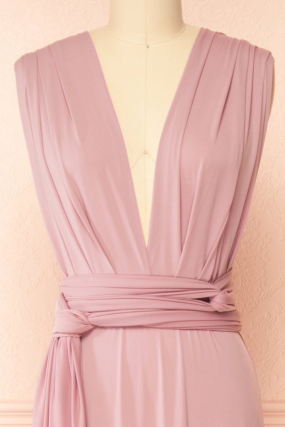 Violaine Mauve Convertible Maxi Dress | Boutique 1861 front