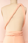 Violaine Peach Convertible Maxi Dress | Boutique 1861 back close-up