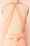 Violaine Peach Convertible Maxi Dress | Boutique 1861 back details