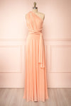 Violaine Peach Convertible Maxi Dress | Boutique 1861 front view