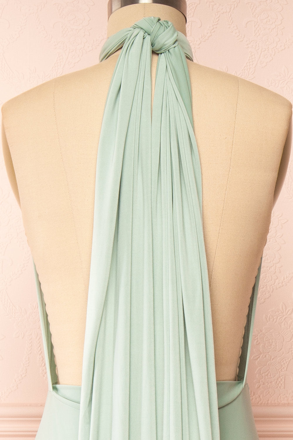 Violaine Sage Convertible Maxi Dress | Boutique 1861 back 