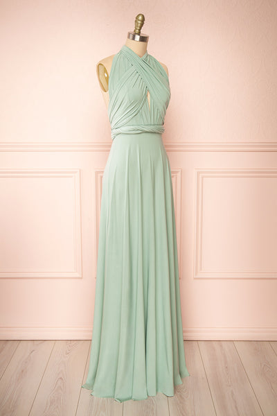 Violaine Sage Convertible Maxi Dress | Boutique 1861 side view