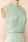 Violaine Sage Convertible Maxi Dress | Boutique 1861 side close-up