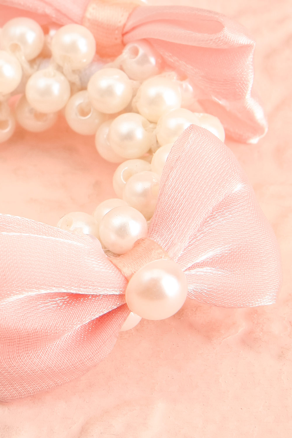 Virginia Scrunchie w/ Pearls & Bows | Boutique 1861 close-up