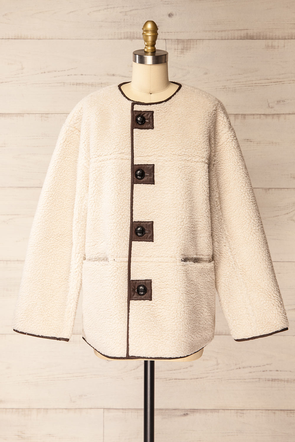 Vista Reversible Faux Leather Loose Jacket | La petite garçonne front view