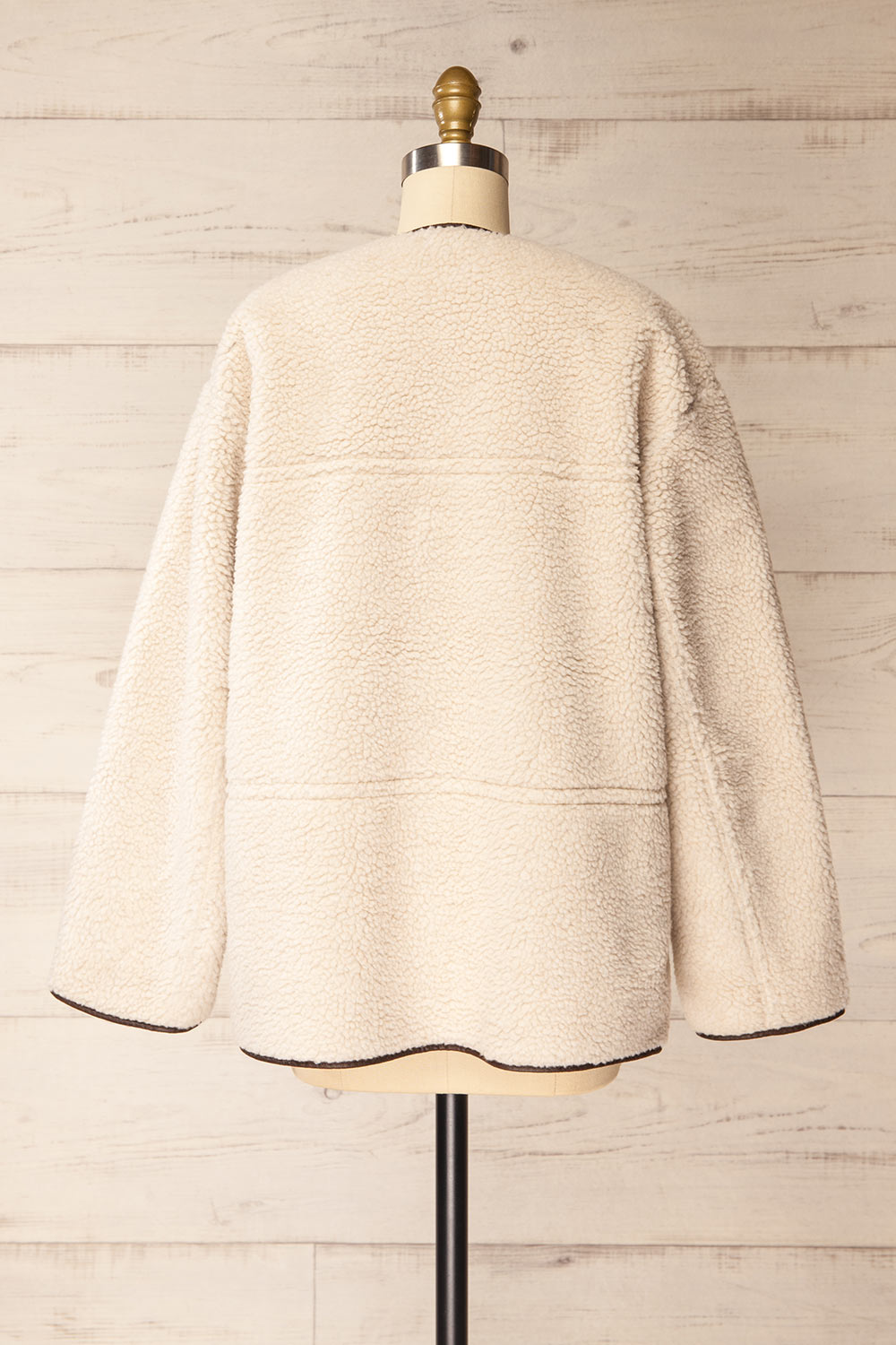 Vista Reversible Faux Leather Loose Jacket | La petite garçonne back view