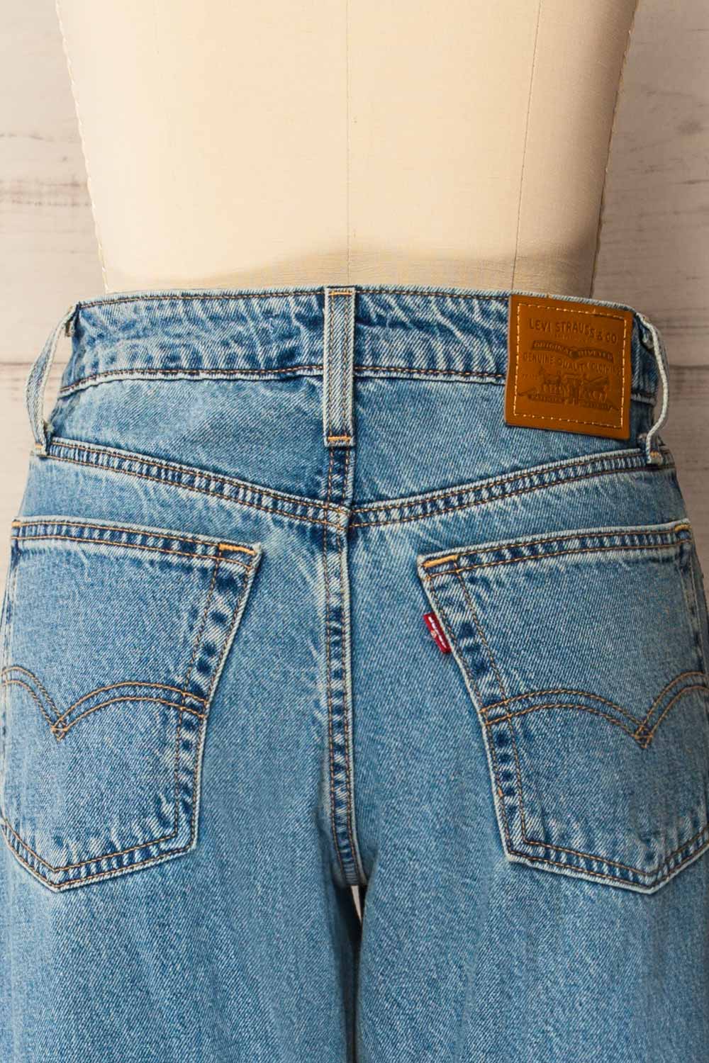 Volterra Barrel Cut Blue Denim Pants | La petite garçonne back